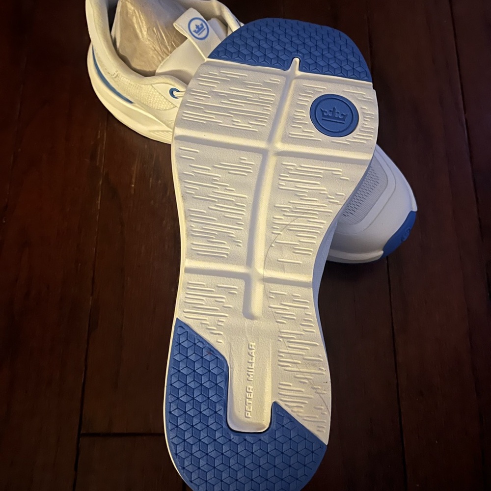 Peter Millar White and Blue Sneakers - Picture 4 of 6